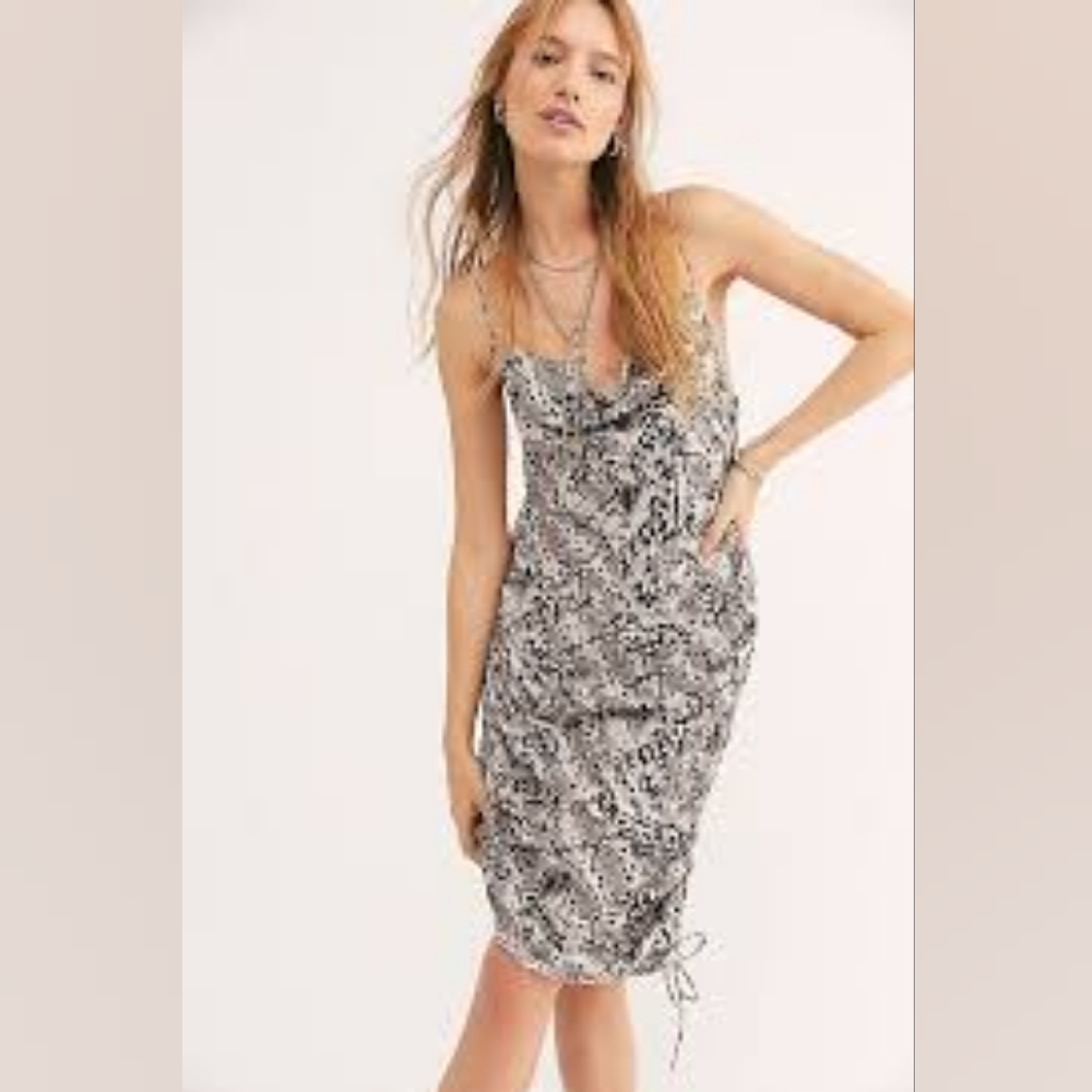 Free People Day-to-Night Printed Slip Dress